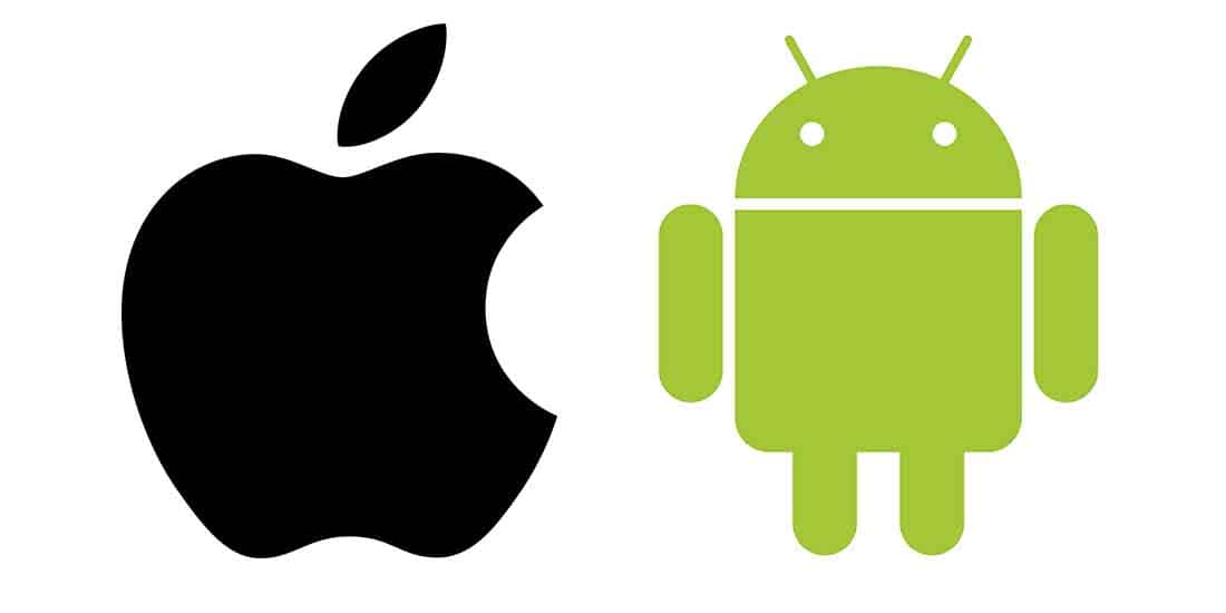 Apple and Android logos